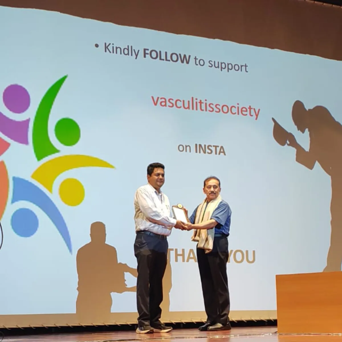 HAPICON 2024 — felicitation on stage, Vasculitis Society
