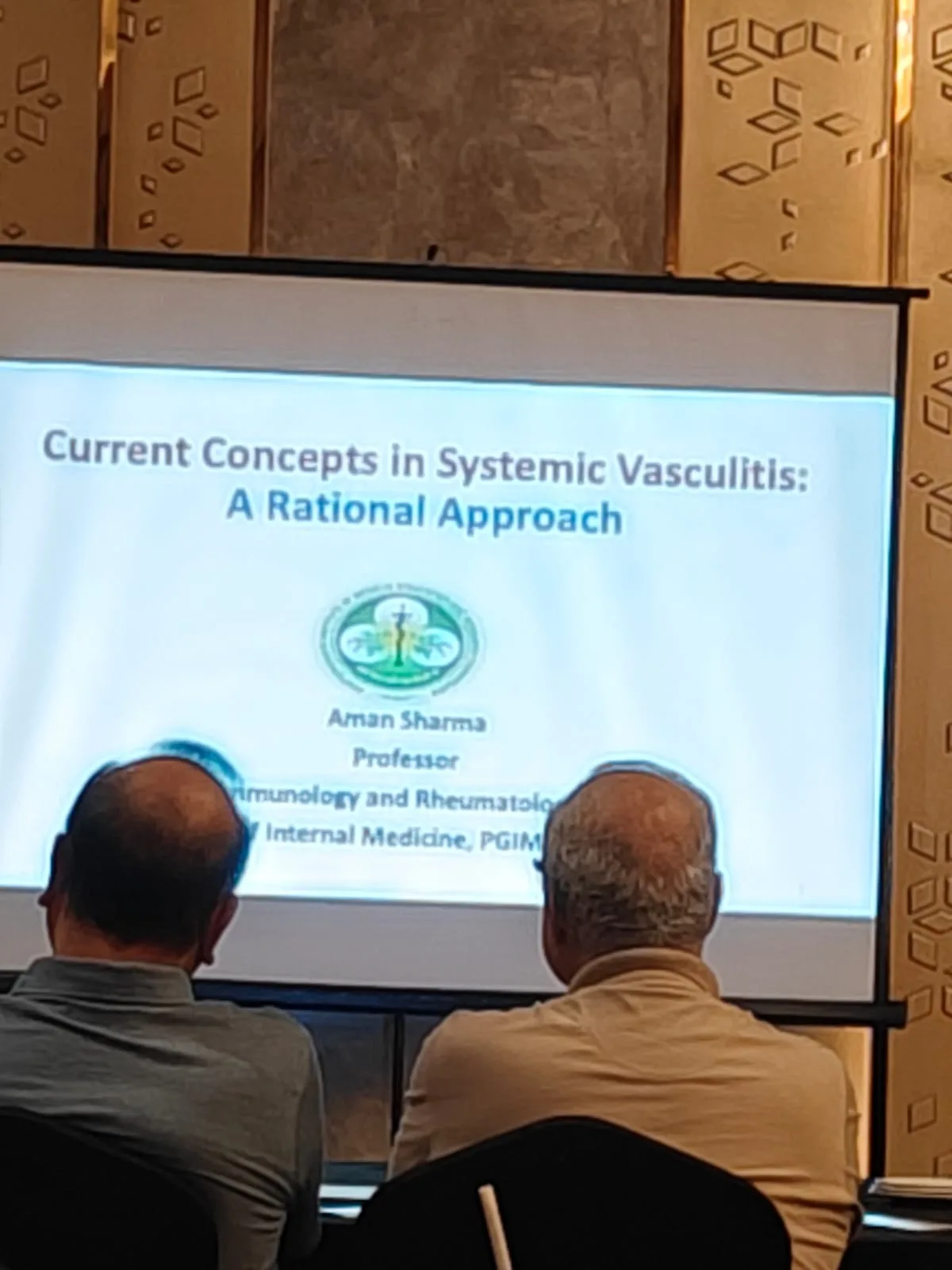 Current Concepts in Systemic Vasculitis — presentation screen